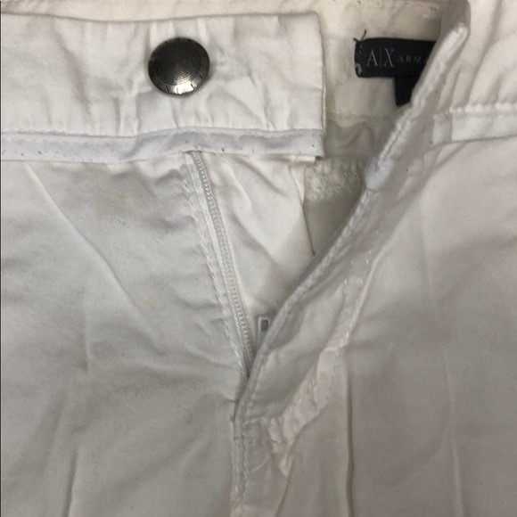 Armani Exchange White Capris Logo Big Pocket Size2 - Picture 16 of 16